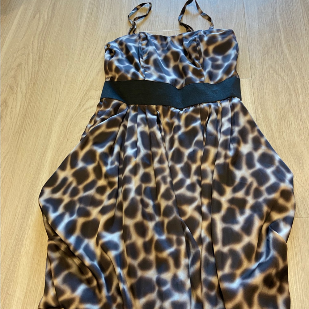 Leopard Print Spaghetti Strap Dress